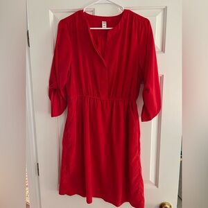 Old navy medium red three-quarter sleeve dress